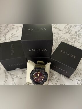 Ativa Olive Green and Black Tactical Sport Watch
